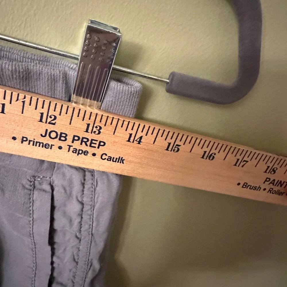 Eileen Fisher Petite PS Grey Elastic Waist Cargo‎ Jogger Pants Casual Utility